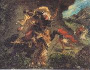 Eugene Delacroix Tiger Hunt painting